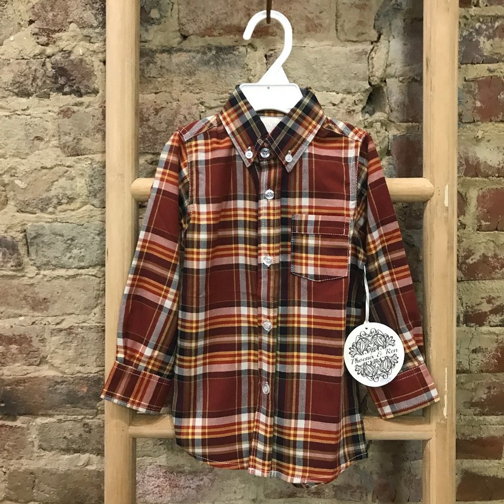 Harvest Plaid Button Down Shirt